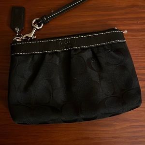Coach small black clutch
